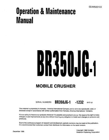 download Komatsu BR350JG 1 Mobile Crusher able workshop manual